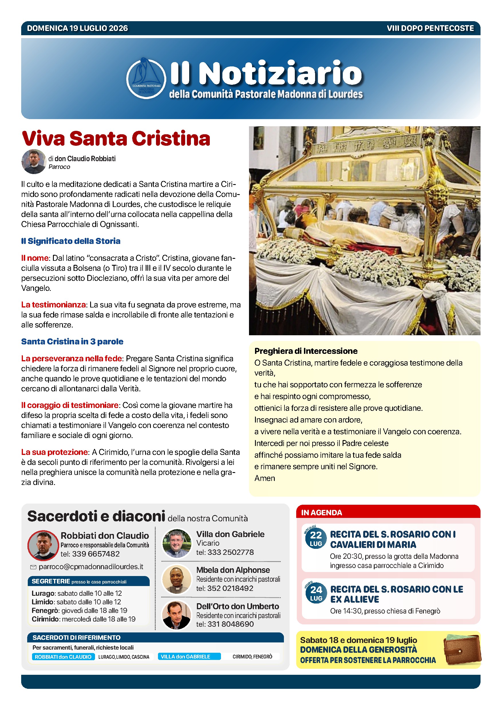 Anteprima: Notiziario di domenica 19 luglio 2026