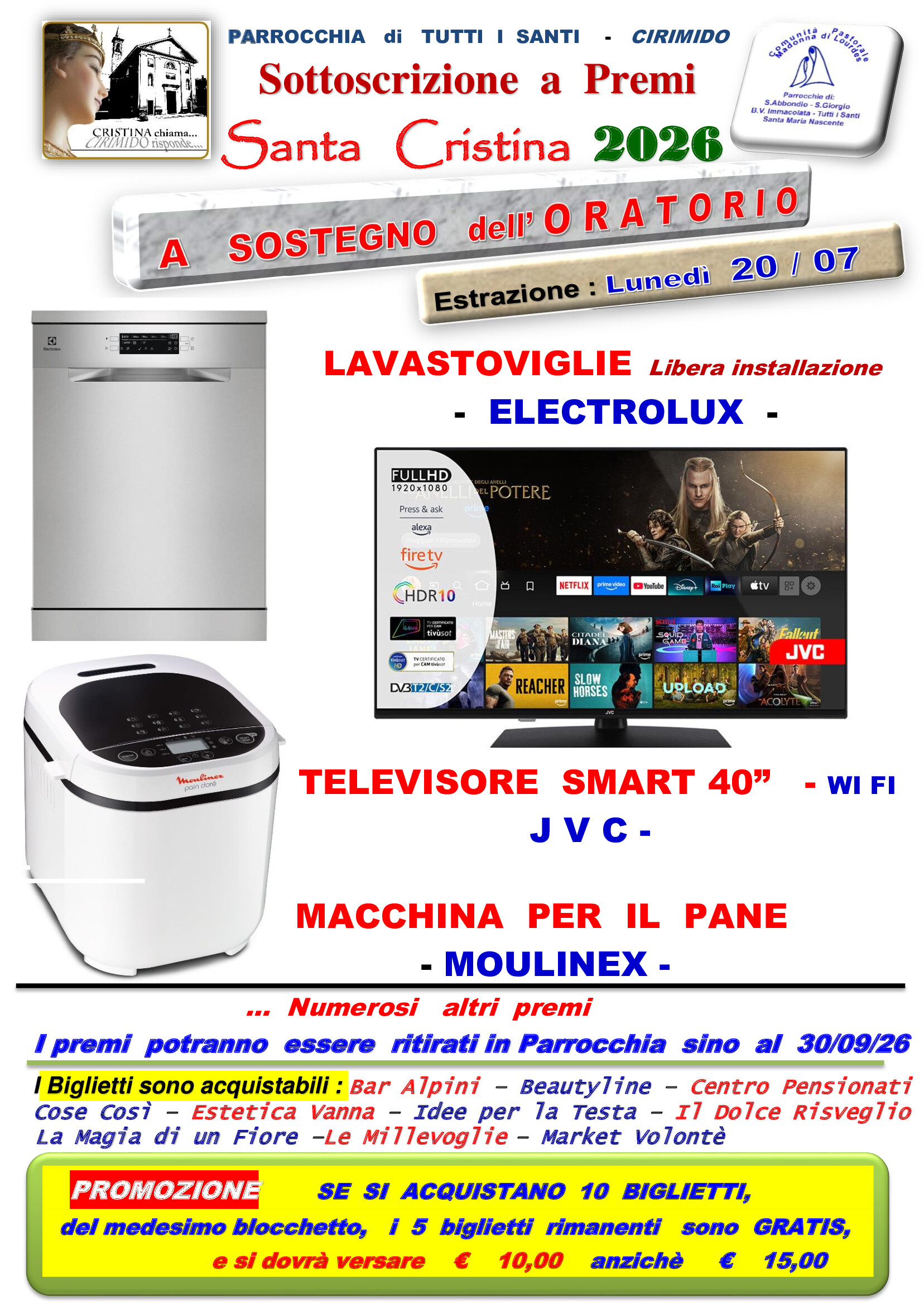 Sottoscrizione a Premi - Parrocchia di Tutti i Santi